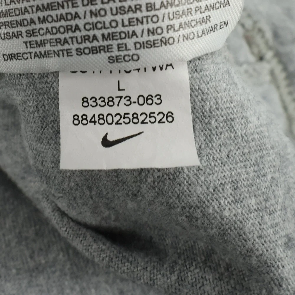 Nike Mens Long Sleeve‎ Pullover Hoodie Gray Camo Graphic Back Print Size L
